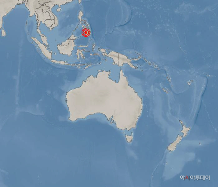 필리핀 민다나오섬 파가디안 동쪽 48km 지역서 규모 6.0 지진
