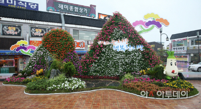 (서산)0807 해미읍성 앞 꽃 조형물(1)