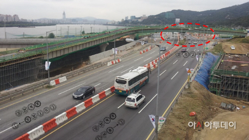 구리암사대교 건설 '강북삼거리~아치울삼거리'도로 통제