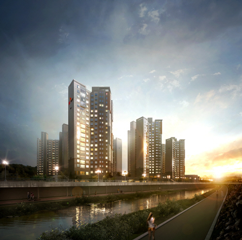 SK건설 꿈의숲 SK VIEW 야경