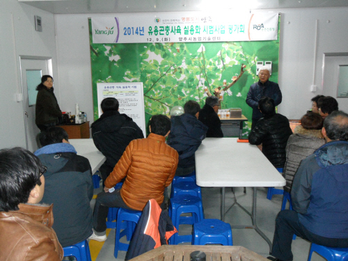양주시농업기술센터 유용곤충 사육 실용화 시범사업 평가회를