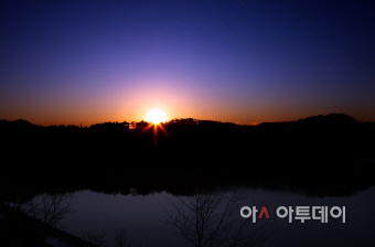 호명호수 일출