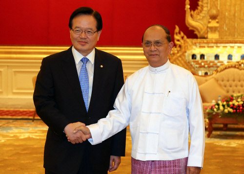 정의화 의장, 미얀마 대통령 회담
