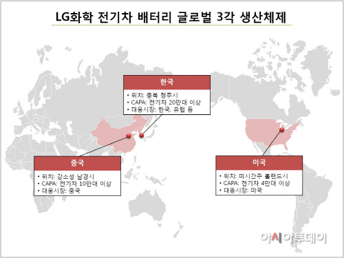 참고사진1.LG화학 전기차 배터리 글로벌 3각 생산체제