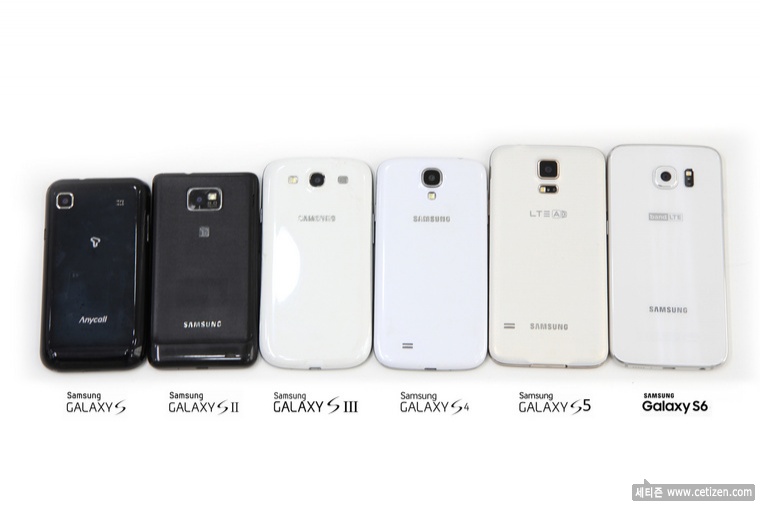  갤럭시 S부터 S6 까지