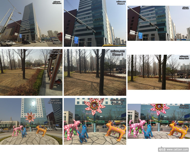  Xiaomi YiCamera 화각비교