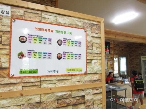 의령군영양표시사진
