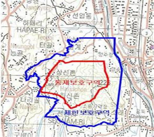 사진설명/ 24일자로 양주시 은현면 선암리·하패리 일원이 군사