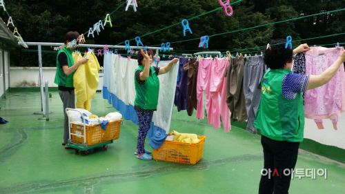 북면새마을부녀회, 성심원 청소봉사활동 1