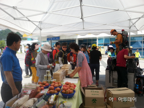 가평역 광장 직거래장터