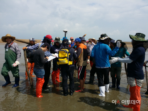 (9일) 상펄어장 해상경계 측량 사진 1