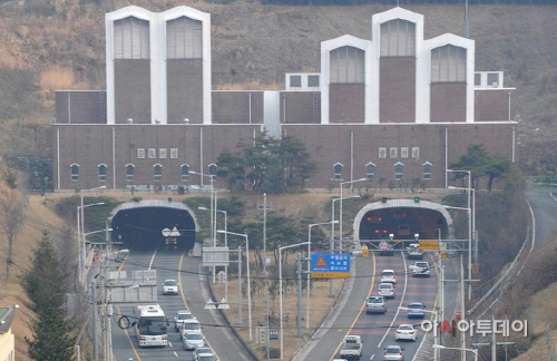안민터널(성산구에서 진입)