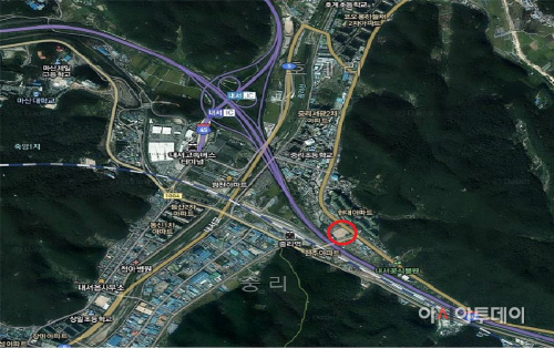 옛 중리초등학교 위치도