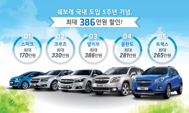 쉐보레 3월 판매조건 이미지