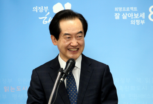 안병용 의정부시장 14일 기자간담회에서