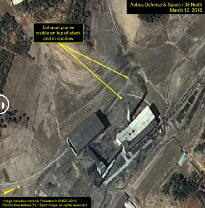 미국 '38노스'가 공개한 북한 영변 재처리시설 발전소 모습