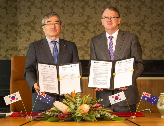 3. 4월 11일 호주에서 열린 MOU 서명식