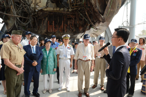 6·25전쟁 참전 미군용사 해군 2함대 방문