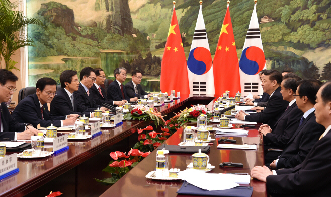 황교안 총리 中 시진핑 국가주석과 회담