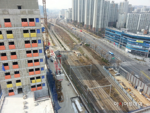 서울 가좌역 행복주택 공사현장 모습
