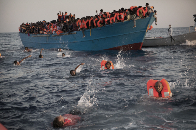 APTOPIX EU Libya Migrants <YONHAP NO-2975> (AP)