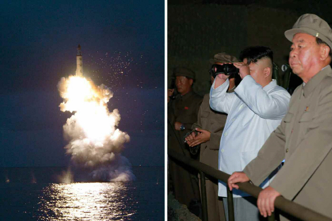 北 노동신문, SLBM 시험발사 사진 24장 공개