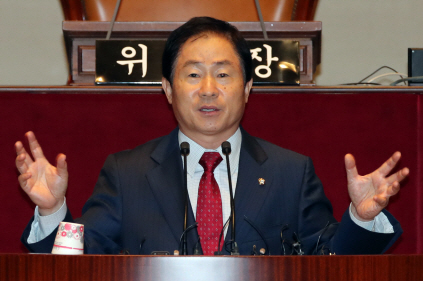 발언하는 주광덕 예결위 간사<YONHAP NO-0901>