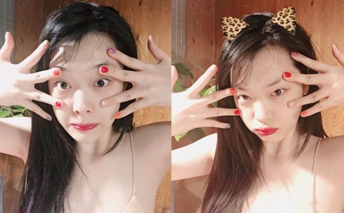 설리 익살스러운 포즈로 시선 강탈 아시아투데이 9595