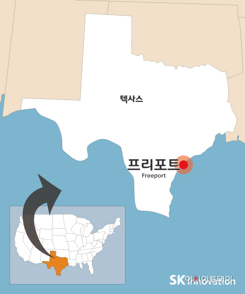미국 텍사스 프리포트 Map Image