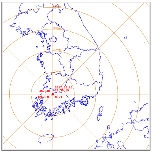 광주서 규모 2.4 지진 발생