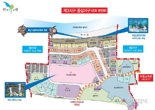 대천해수욕장 3지구 개발 조감도