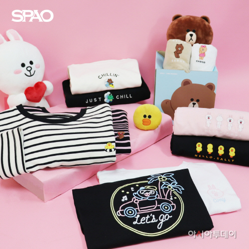 글로벌 SPA 스파오,라인프렌즈와 손잡고 협업 상품 출시4