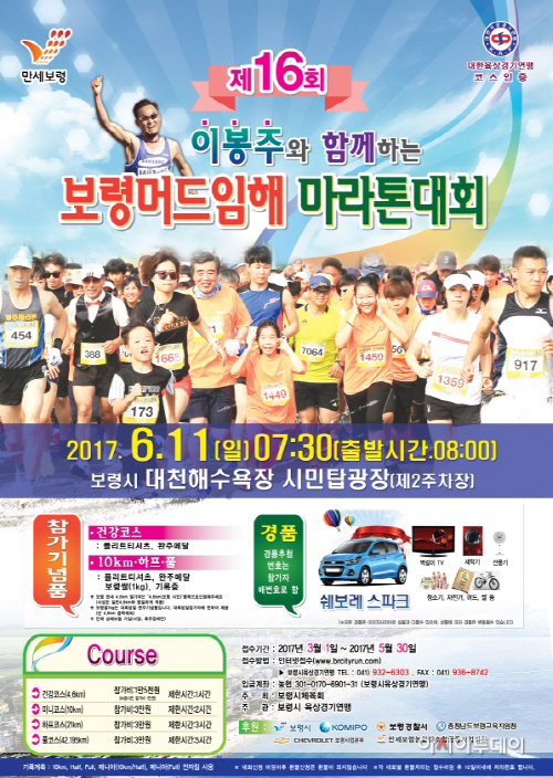3.제16회 보령머드임해마라톤대회 포스터