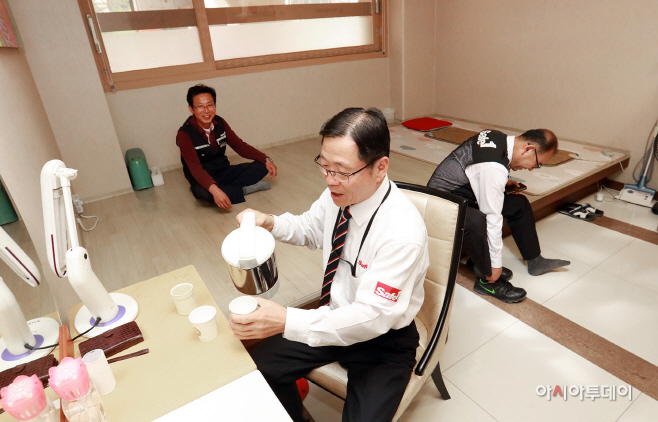 흥덕우남퍼스트빌의 경비원 휴게실