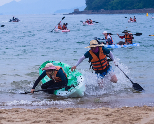 여수 시청직원 카약대회