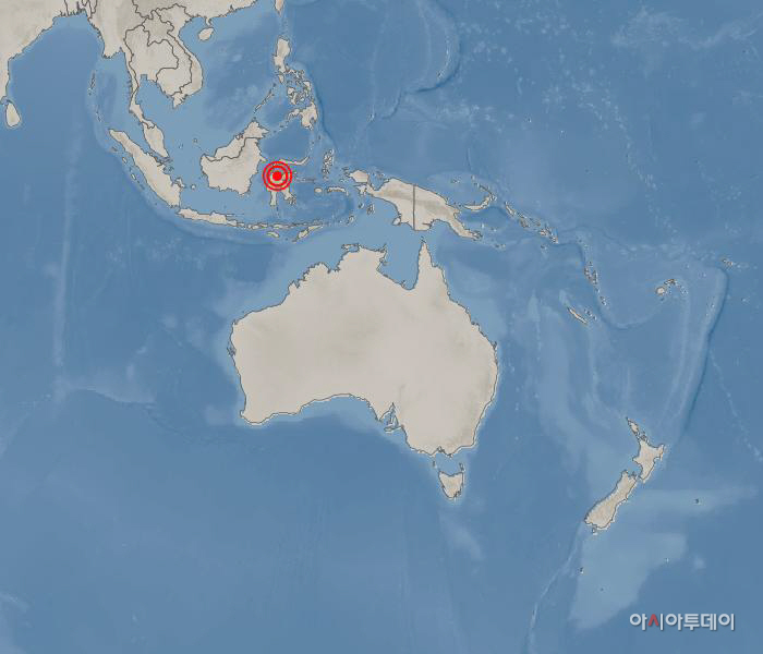 인도네시아 팔루 남동쪽 83km 지역서 규모 6.6 지진 발생