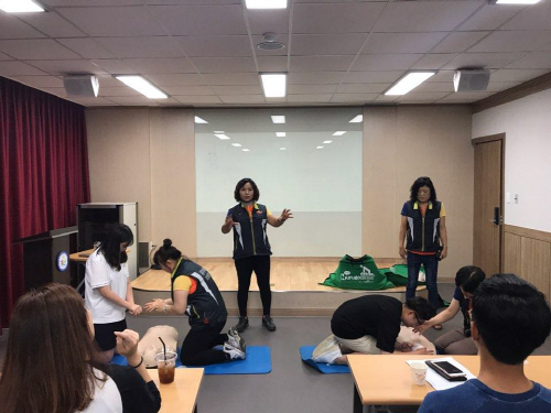 송탄소방서, 수련원 안전요원 대상 응급처치교육 실시