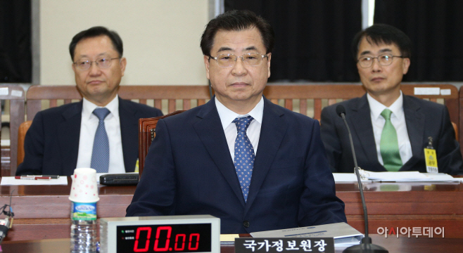 [포토] 국회 정보위 출석한 서훈 국정원장