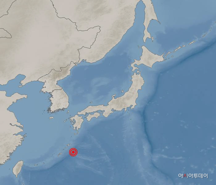 일본 오키나와 동북동쪽 262km 해역서 규모 5.6 지진