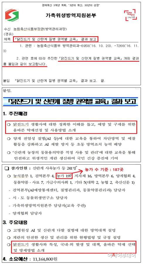 닭진드기방재교육결과보고서