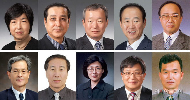 영남대학교 2017학년도 전학기 퇴임 교수들