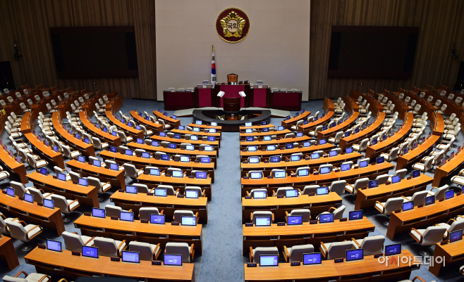 [포토] 국회 본회의, 한국당 보이콧으로 무산