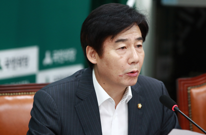 발언하는 이용호 정책위의장