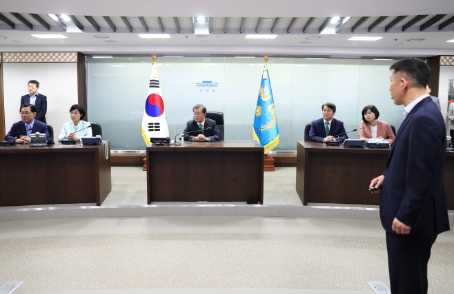여야 4당 대표, NSC 방문
