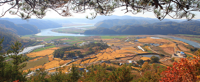 안동시 도산면 원천리 전경