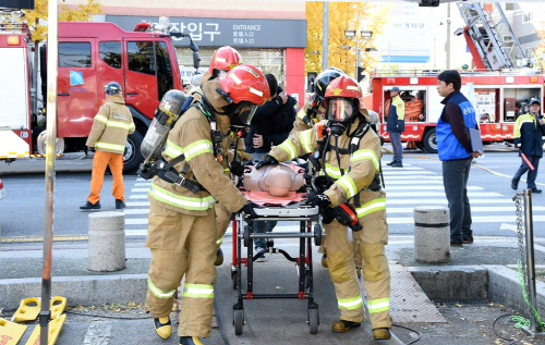 의정부시 다중밀집시설 붕괴, 화재대비 종합훈련 실시/제공=의