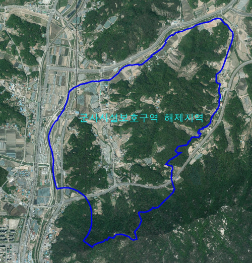 양주시 남방동, 마전동, 광사동 일대 261만2096㎡규모가 군사시