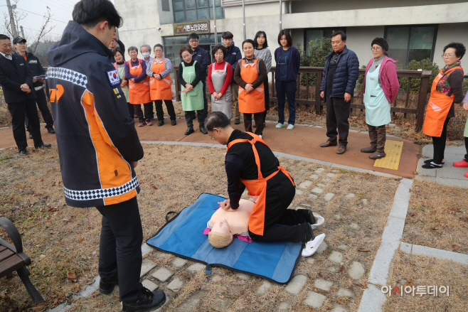 서산소방서, 요양원 훈련 모습