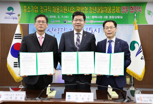 평택시, 청년내일채움공제 협무협약 체결