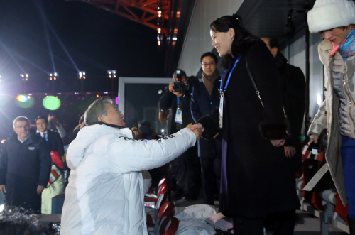 [올림픽] 문 대통령 김여정과 악수